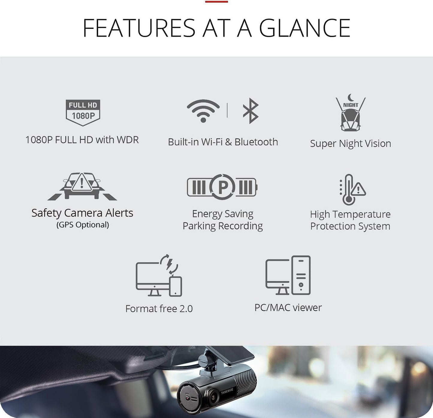 Thinkware Dash Cam F70 PRO Front Only