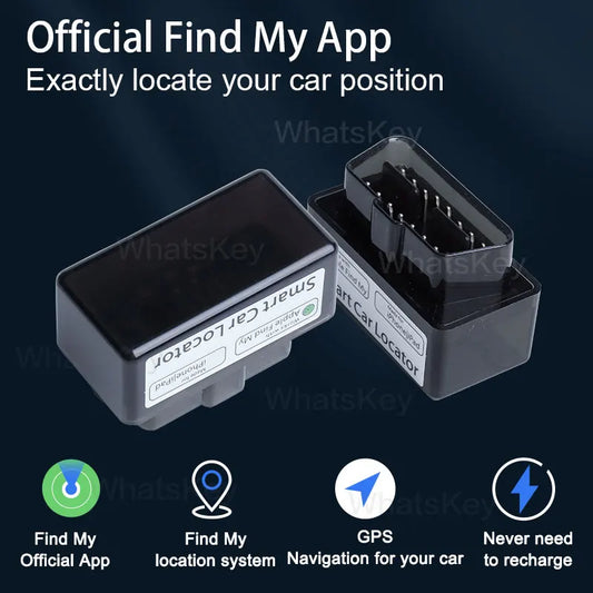 Car OBD Tracker With Find My APP for Apple GPS Locator Vehicle Anti-lost Tracking Device Free App Monitor.