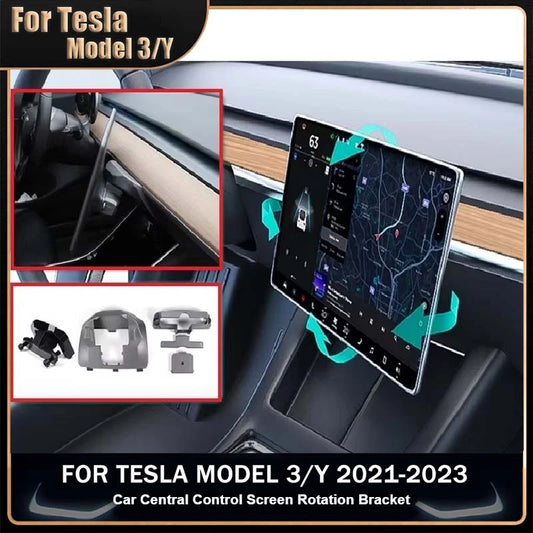 For Tesla Model 3 Model Y 2017-2023 Car Central Control Screen Rotation Bracket Swivel Mount GPS Navigation Holder Accessory