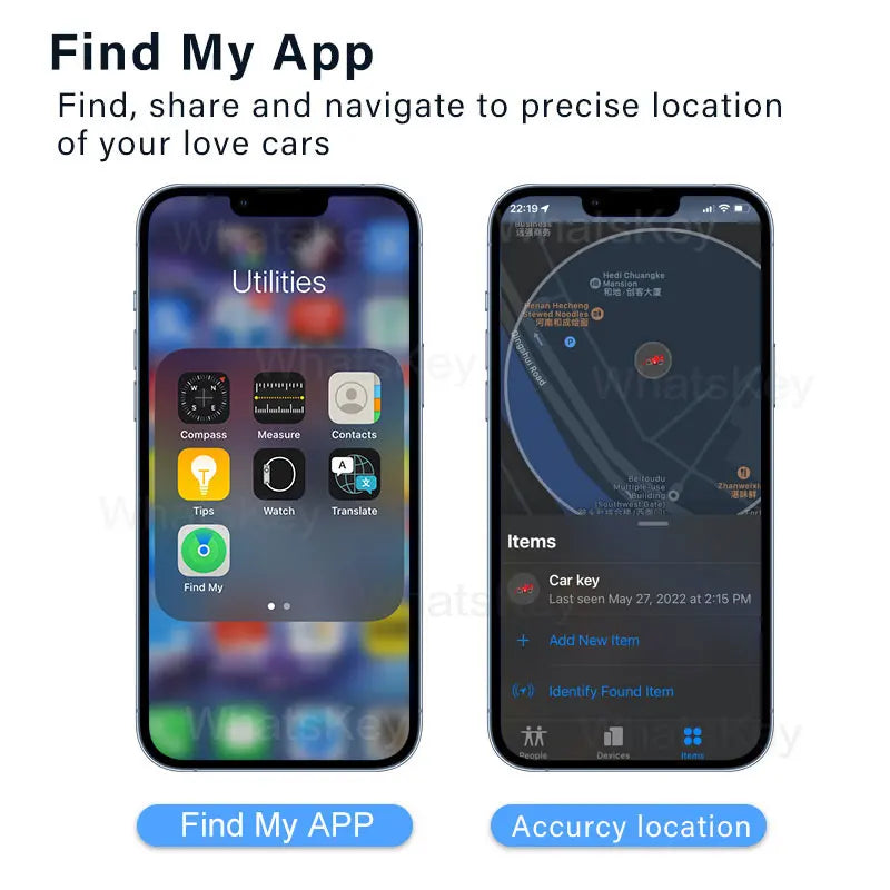 Car OBD Tracker With Find My APP for Apple GPS Locator Vehicle Anti-lost Tracking Device Free App Monitor.