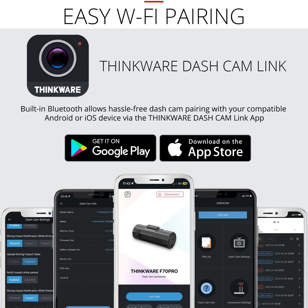 Thinkware Dash Cam F70 PRO Front Only