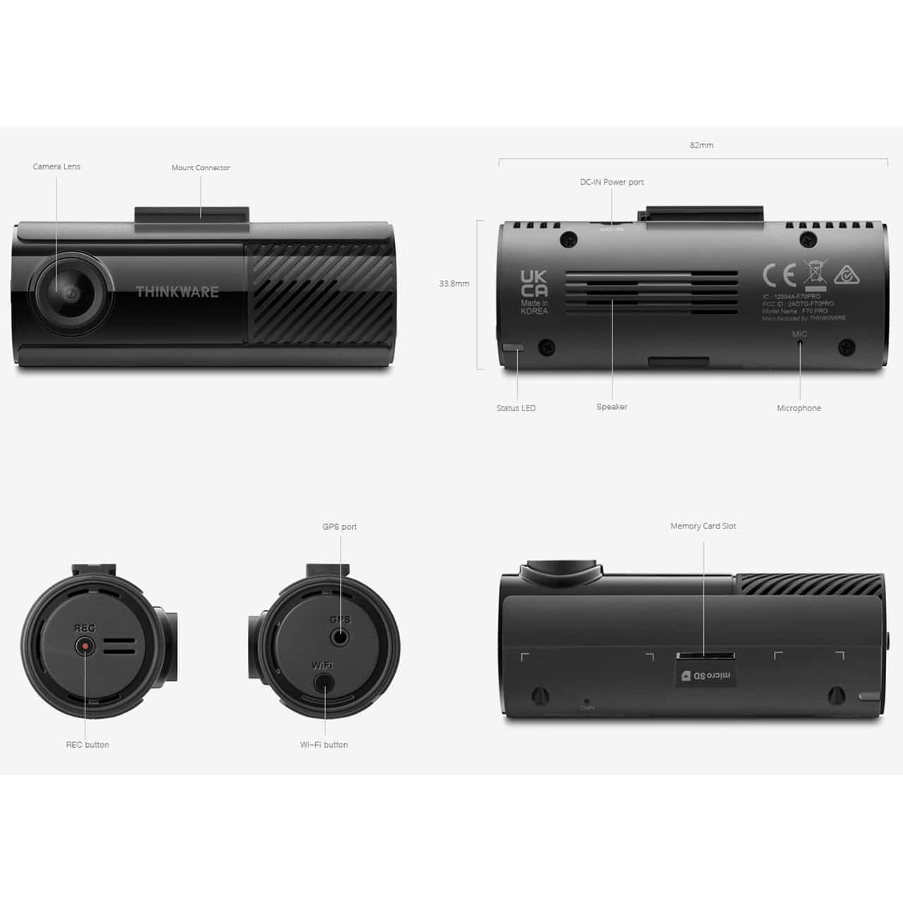 Thinkware Dash Cam F70 PRO Front Only