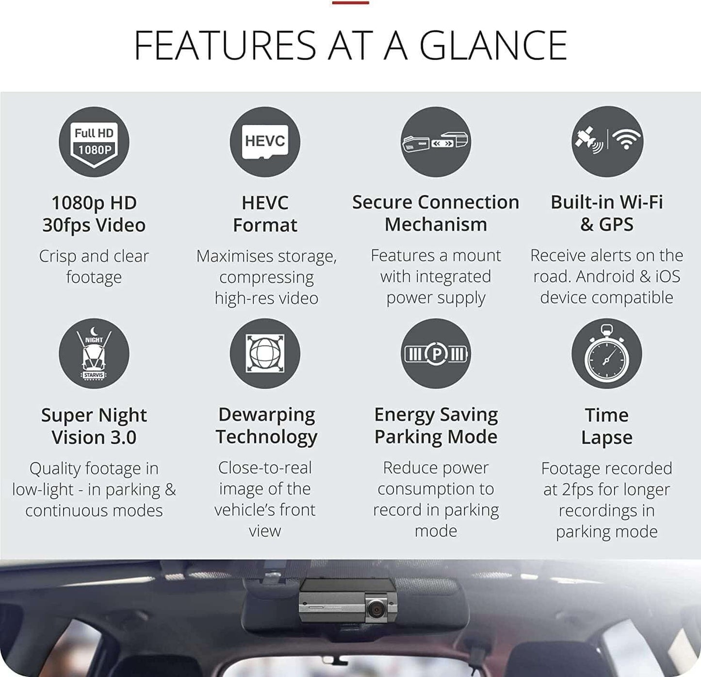 Thinkware Dash Cam F790 Front and Rear
