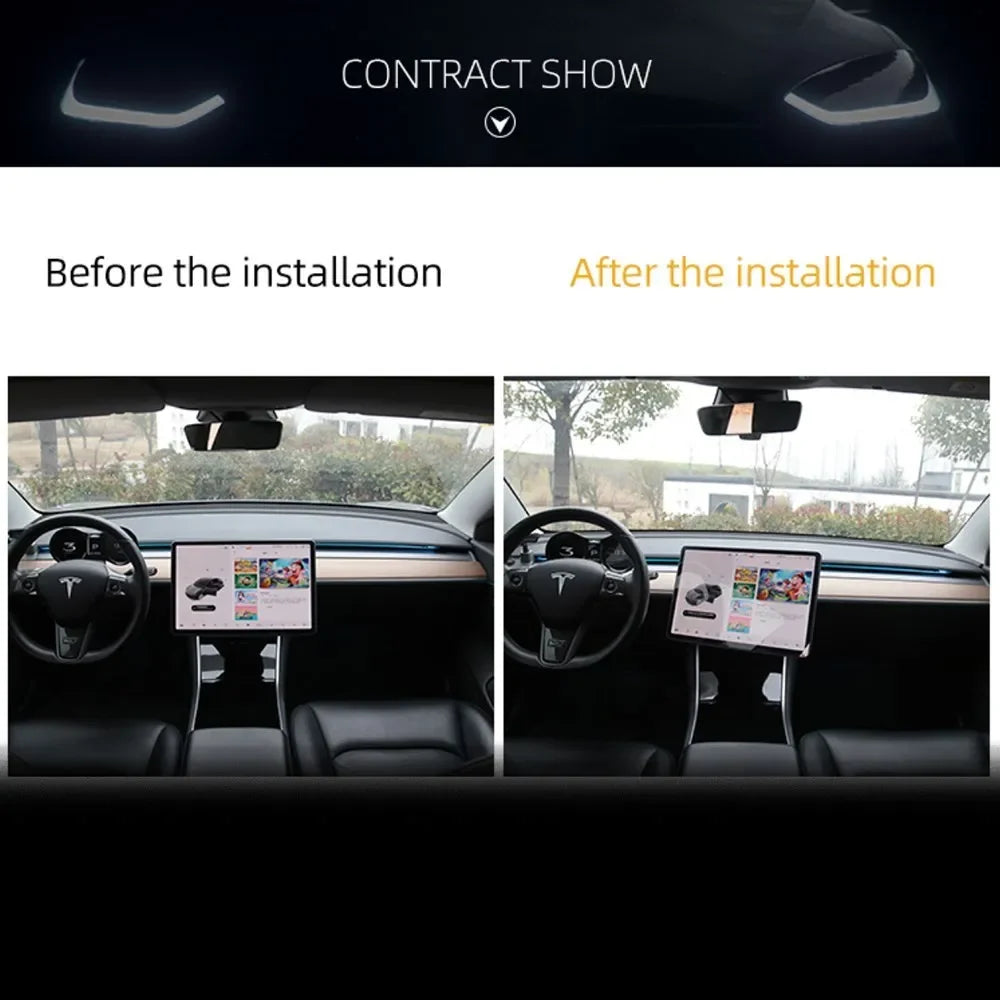 For Tesla Model 3 Model Y 2017-2023 Car Central Control Screen Rotation Bracket Swivel Mount GPS Navigation Holder Accessory