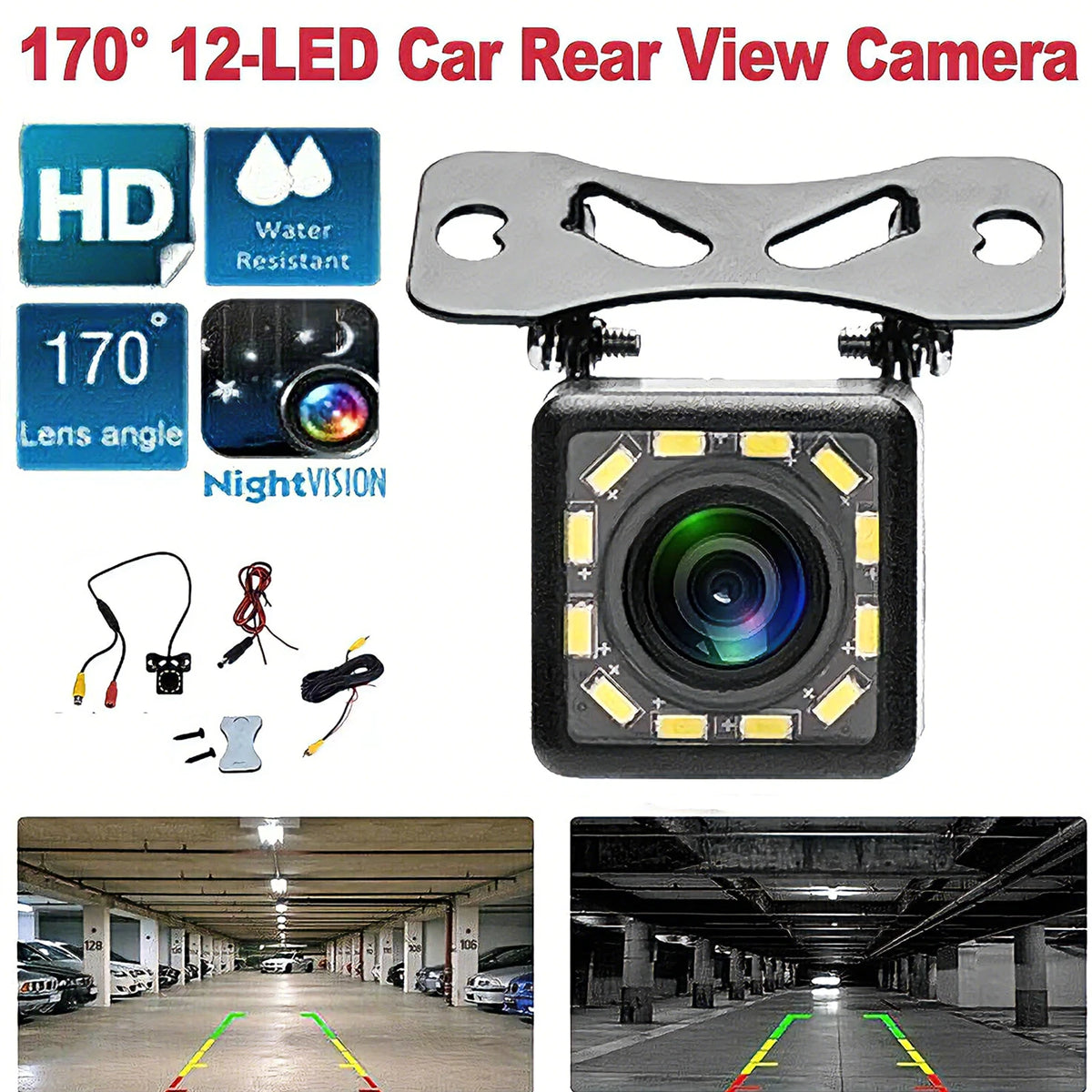 LED REAR View Parking Camera 170 Reverse Camera Car Waterproof Night Vision